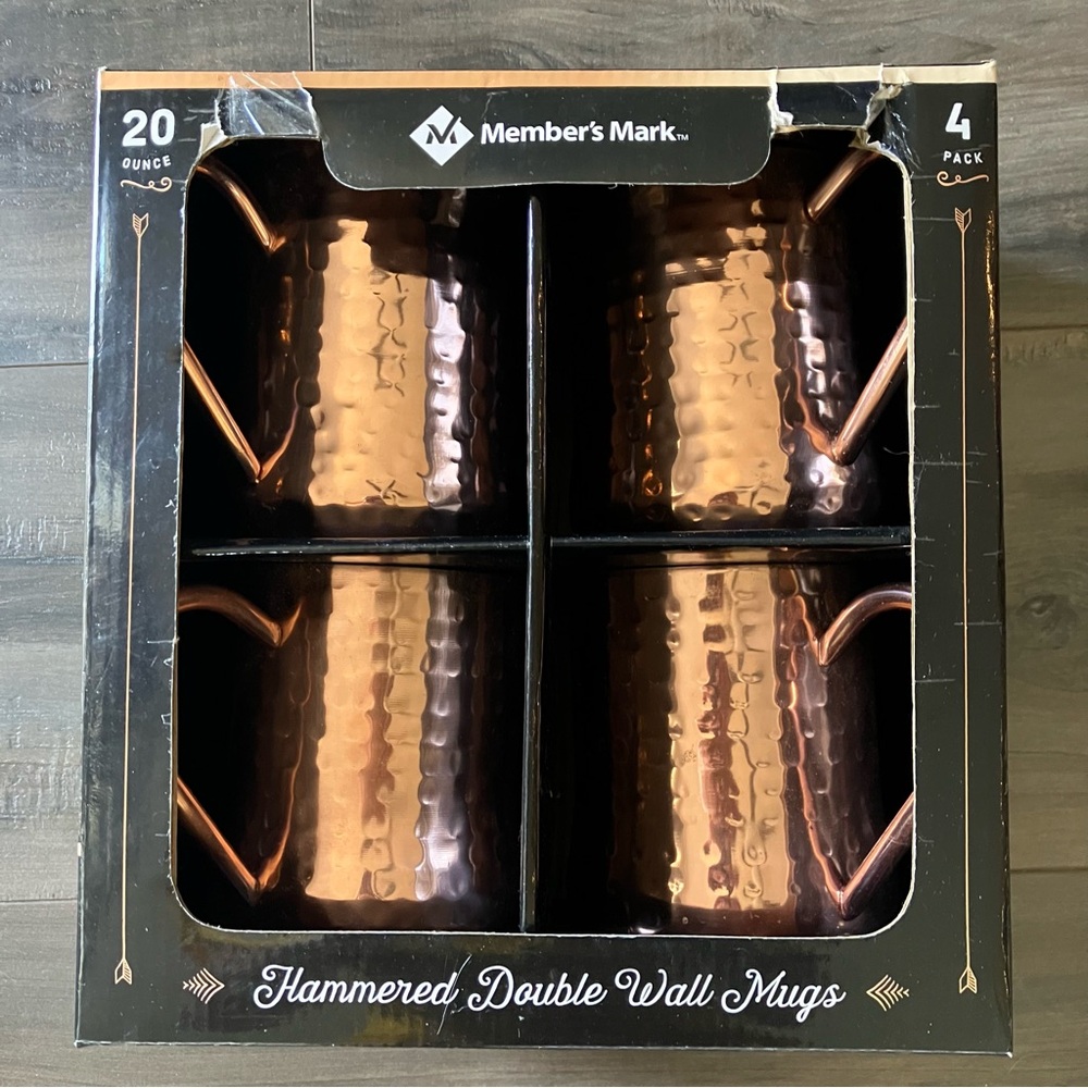 Hammered Double Wall Mugs